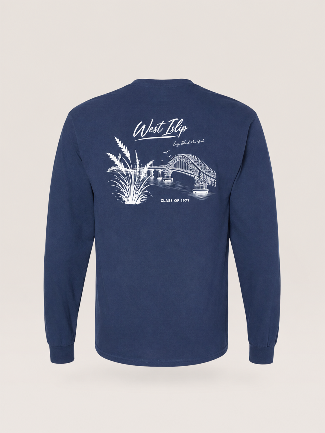 West Islip Class of 1977 — 50th Reunion Men's Long Sleeve Crew Neck