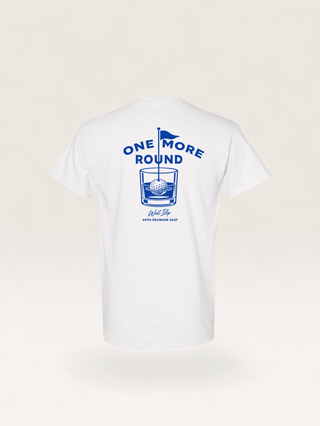West Islip Class of 1977 — 50th Reunion "One More Round" Golf Shirt