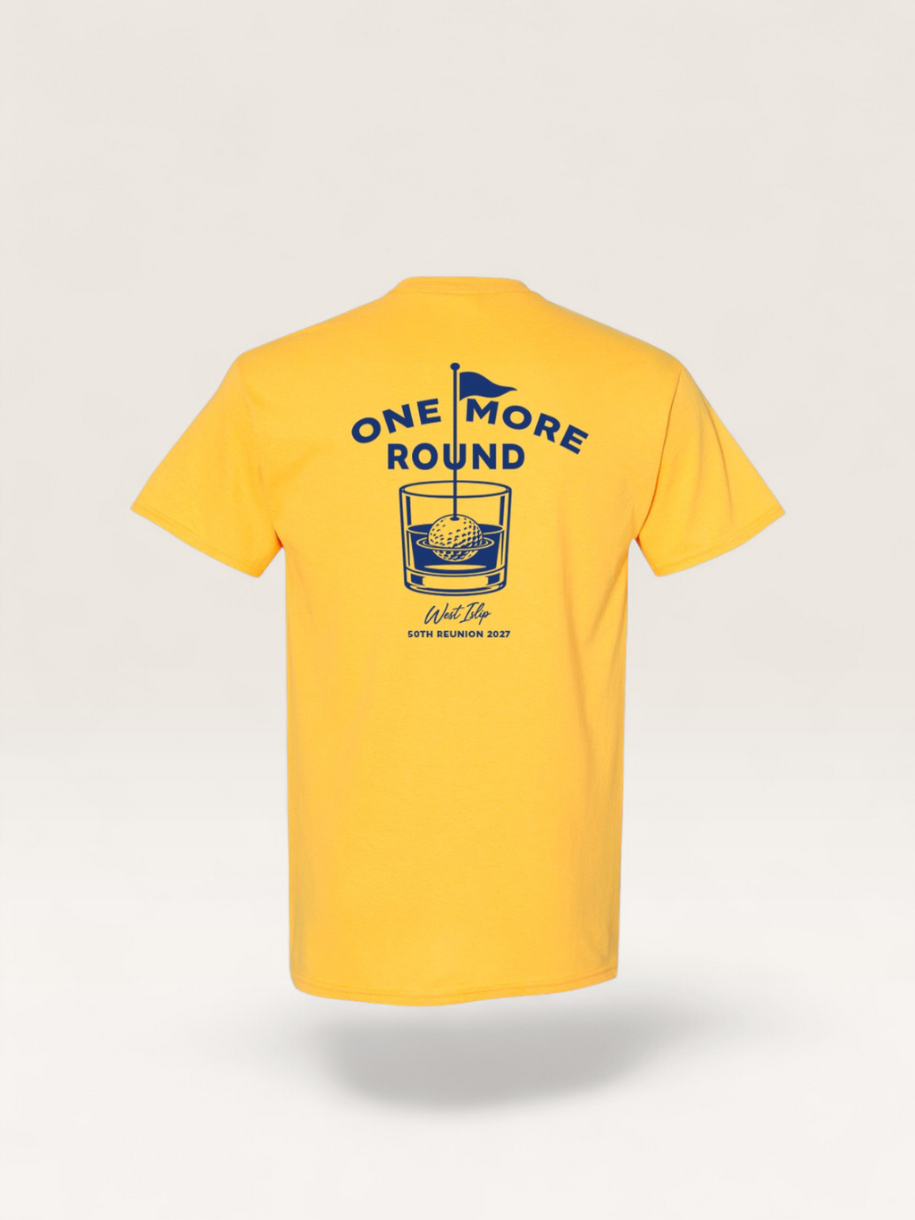 West Islip Class of 1977 — 50th Reunion "One More Round" Golf Shirt