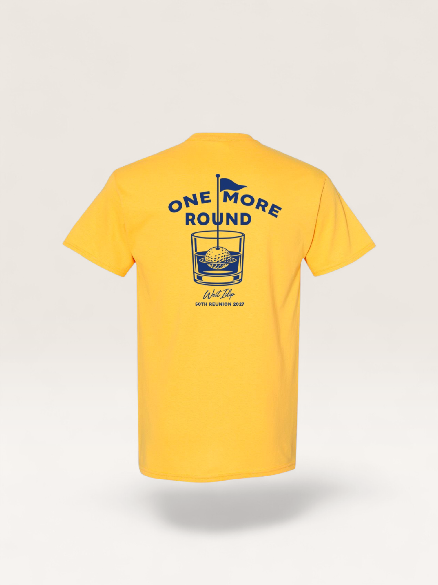 West Islip Class of 1977 — 50th Reunion "One More Round" Golf Shirt
